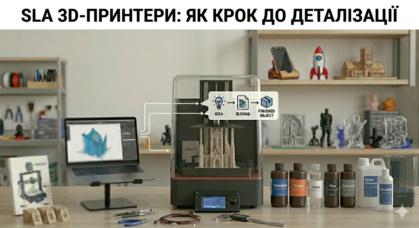 🖨️ SLA 3D-принтери: як крок до деталізації.