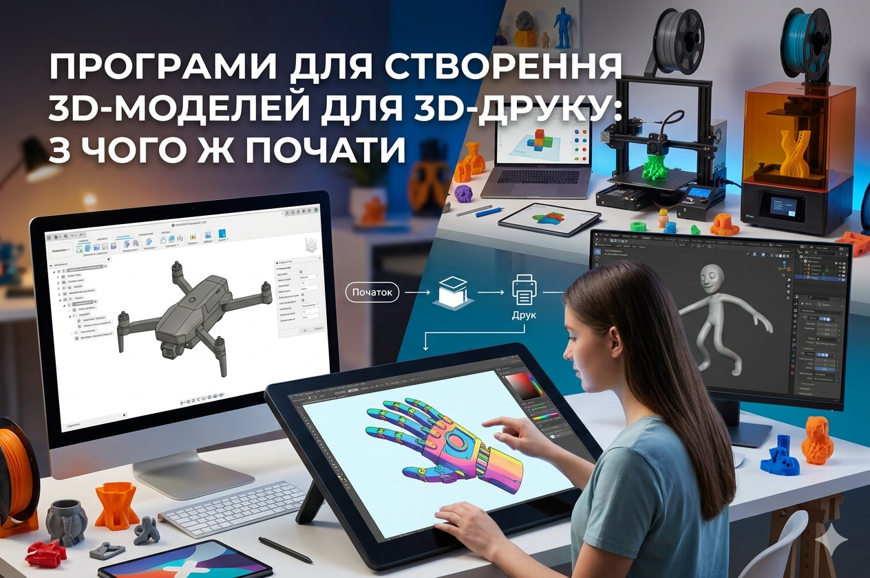 💻 Програми для створення 3D-моделей для 3D-друку: з чого ж почати.