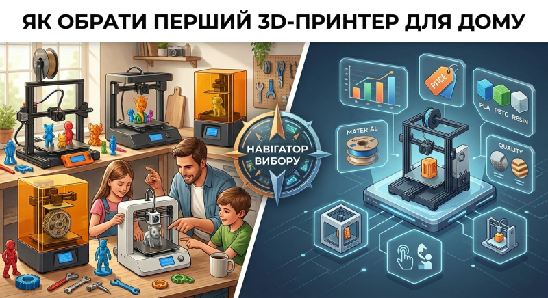 🖨️ Як обрати перший 3D-принтер для дому.