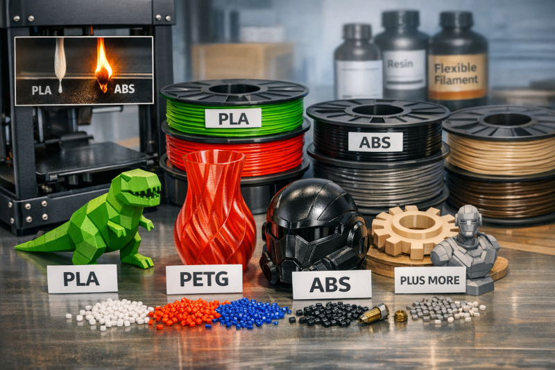 🧵 Матеріали для 3D-друку: PLA, PETG, ABS та інші.
