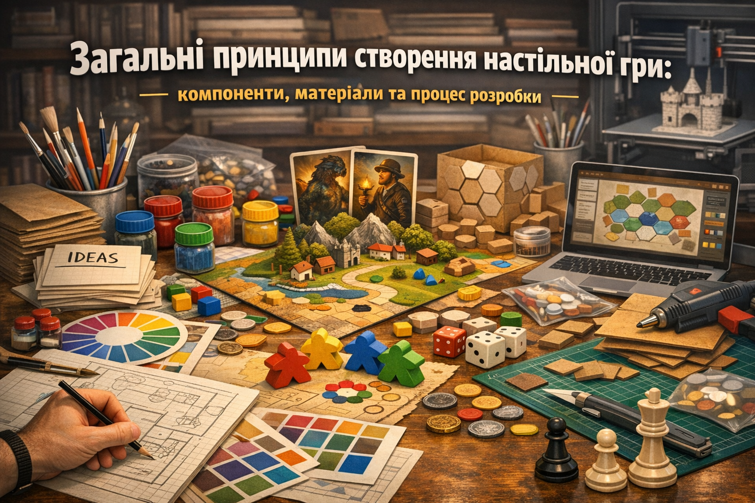 🎲 Загальні принципи створення настільної гри: компоненти, матеріали та процес розробки