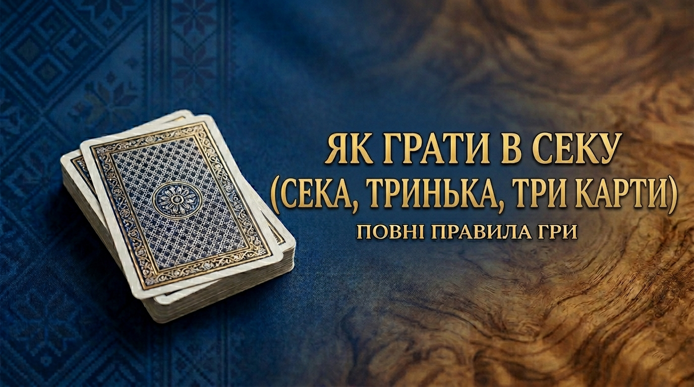 Як грати в Секу (Сека, Тринька, Три карти) — повні правила гри.